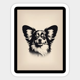 Papillon Dog 1 - Japanese Old Vintage Sticker